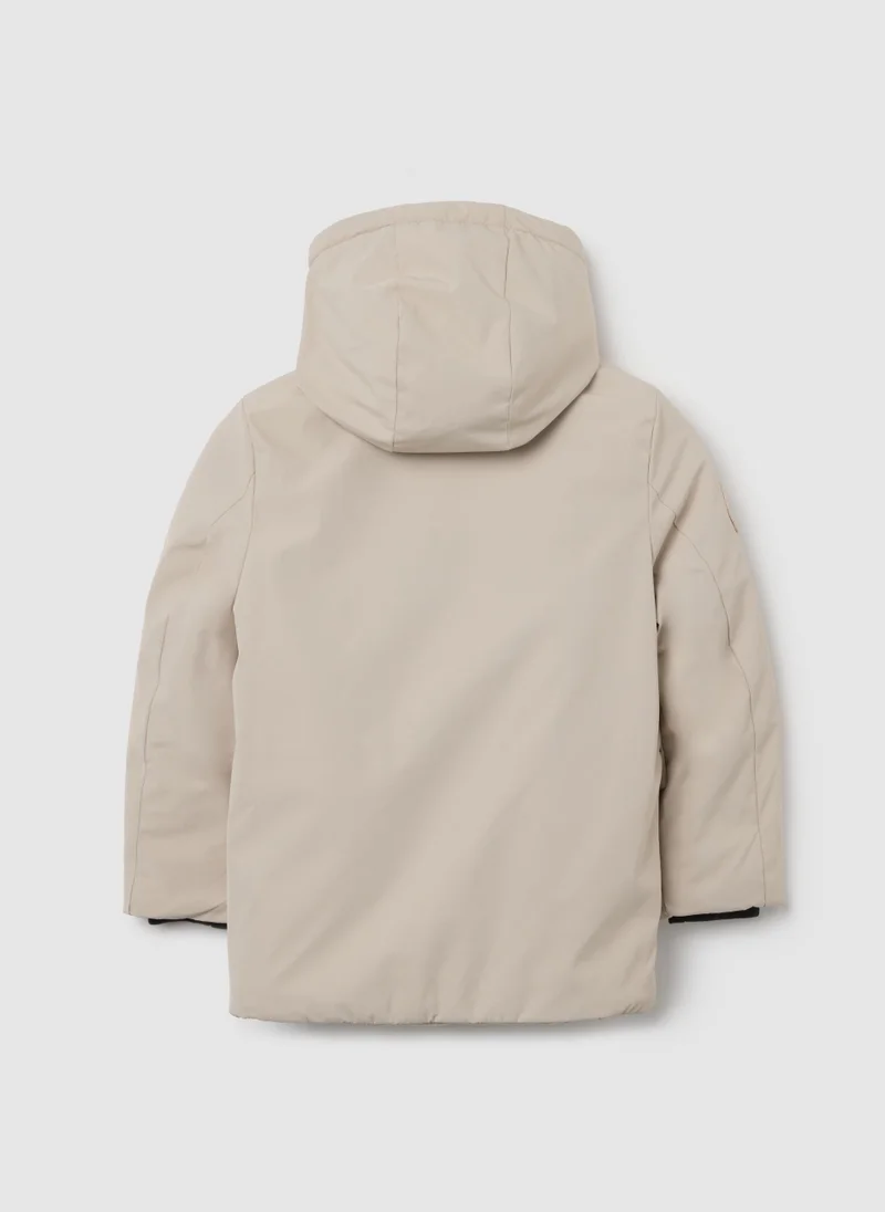 Ovs OVS Beige Padded Jacket With Hood